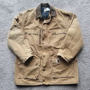 Vintage Carhartt Chore Jacket Men Large Blanket Lined Barn Work Duck Canvas